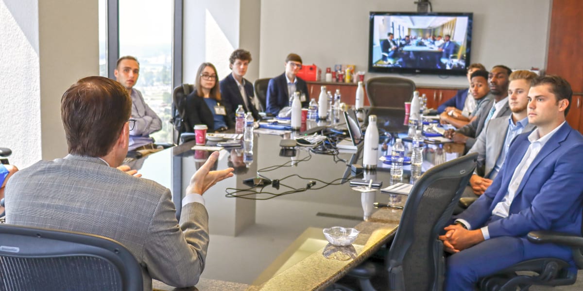 Interns volunteering at Harbor Group Management in Norfolk, Virginia 