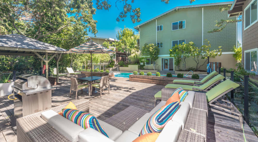 Deck view at Lafayette Oaks in Lafayette, California