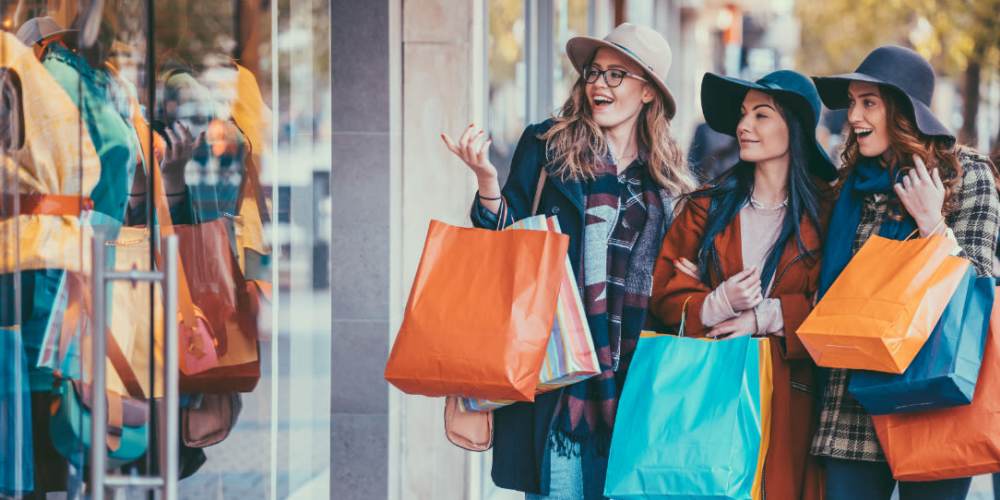 Women shopping for clothes near Groves at Waters Edge in Waynesville, North Carolina