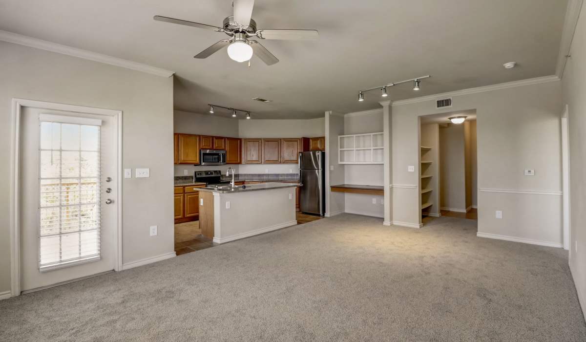 Unfurnished living room at Park Avenue at Boulder Creek in Houston, Texas