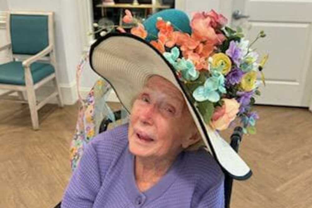 Caretakers being presented goody-baskets at The Blake at Colonial Club in Harahan, Louisiana