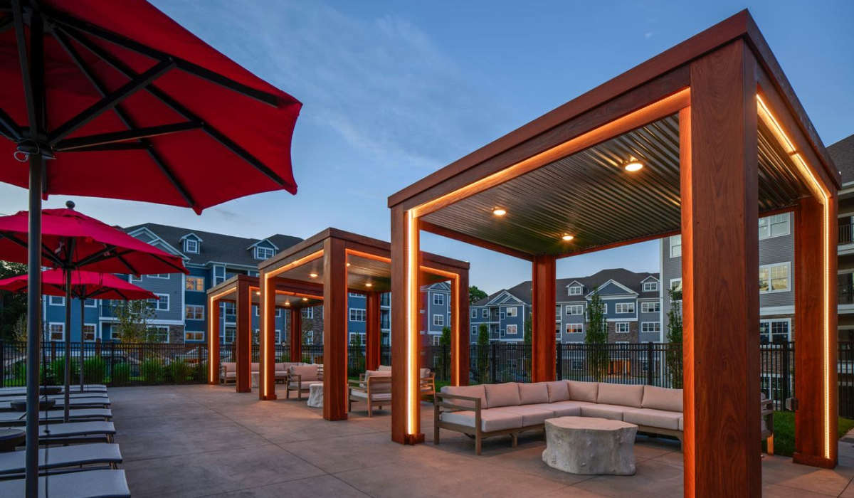 community area at Ten Trumbull in Trumbull, Connecticut 