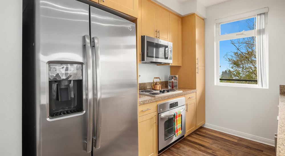 Modern kitchen at Chateau Woods in Woodinville, Washington