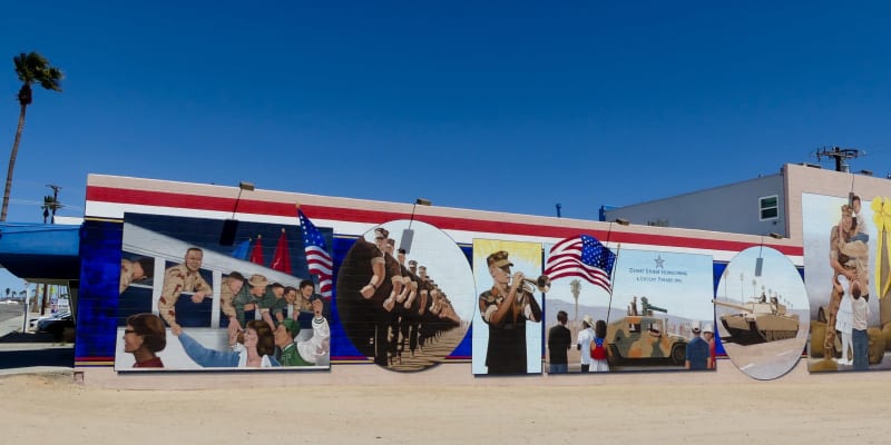 military mural near Ocotillo Heights in Twentynine Palms, California
