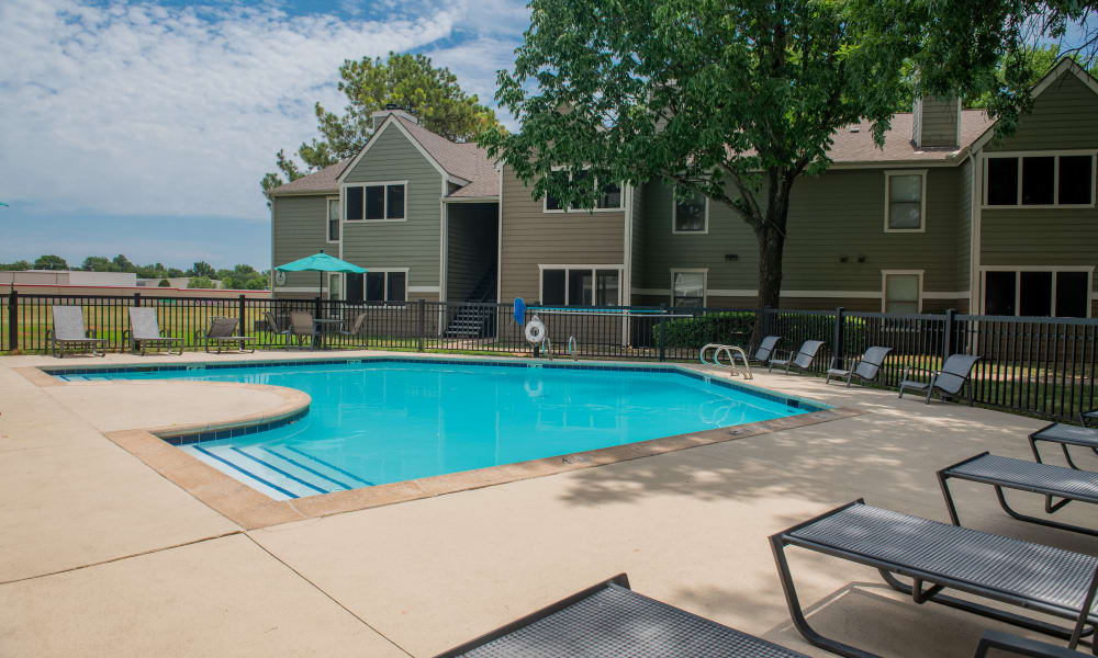 Swimming pool at Sugarberry Apartments in Tulsa, Oklahoma