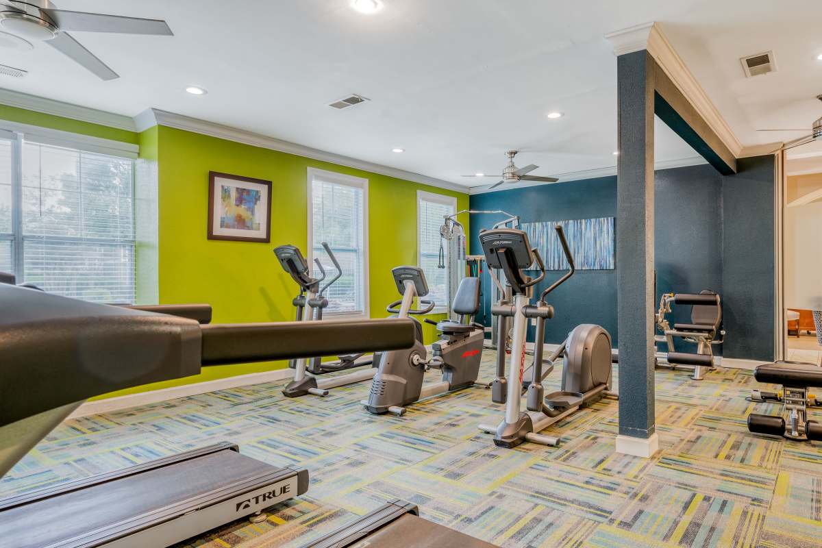 Fitness center at Legacy Mill in Athens, Georgia