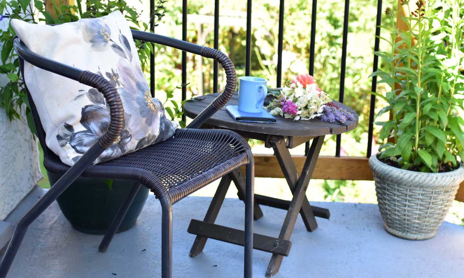 Private patio at McCue Galleria in Houston, Texas