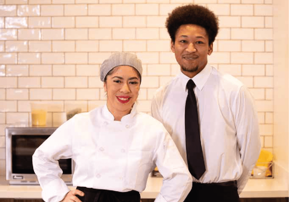 Two culinary staff at Clearwater at South Bay in Torrance, California
