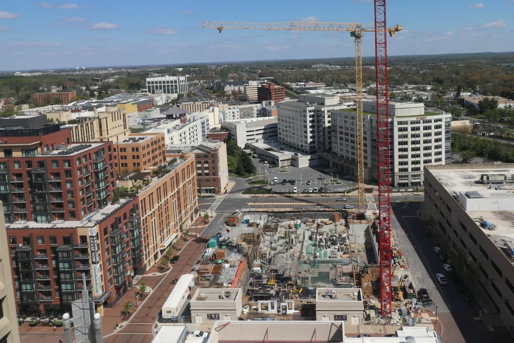 Exterior construction at Rockville Town Center Phase 2