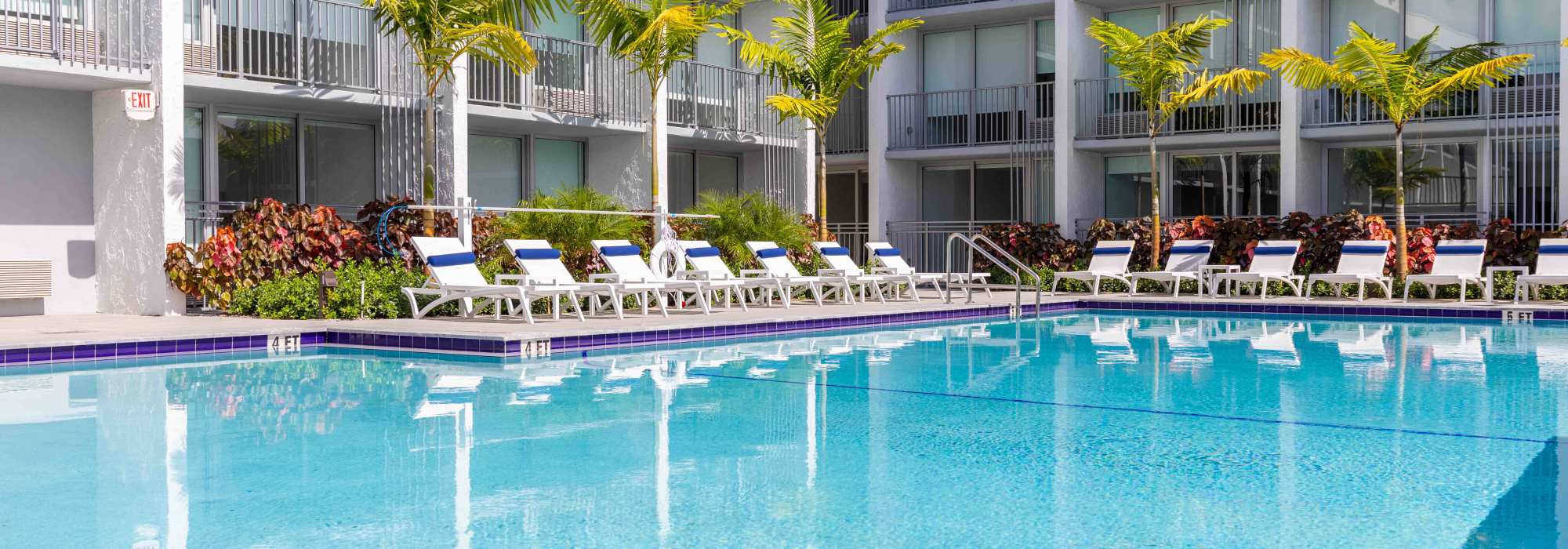 Resort style swimming pool at Alture Westland in Hialeah, Florida