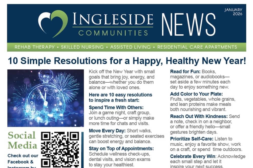 January 2026 Newsletter at Ingleside Communities in Mount Horeb, Wisconsin