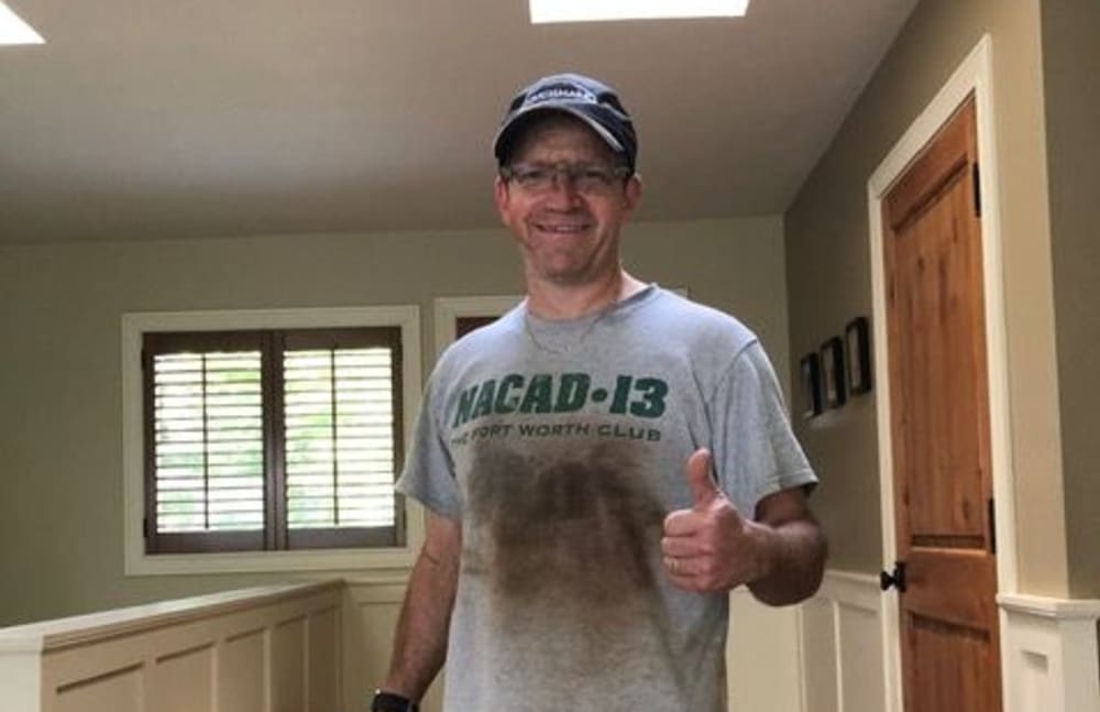 Ed from Touchmark in the West Hills in Portland, Oregon after fixing a broken service line