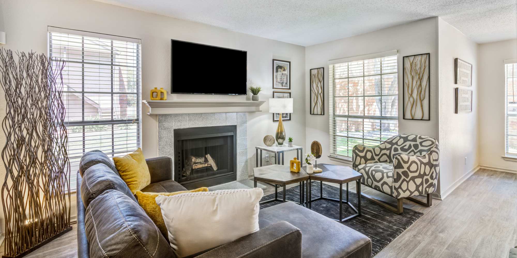 Living room at Crossroads at Arlington in Arlington, Texas