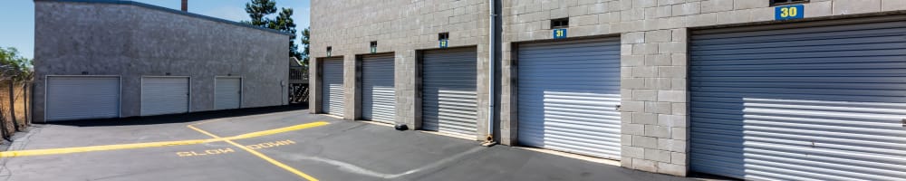 Storage units at Nova Storage's clean facility in Mission Hills, California