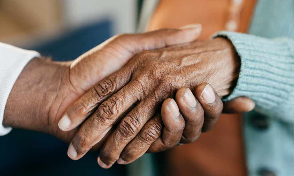 People shaking hands warmly at Heirloom by Ovation in Las Vegas,Nevada