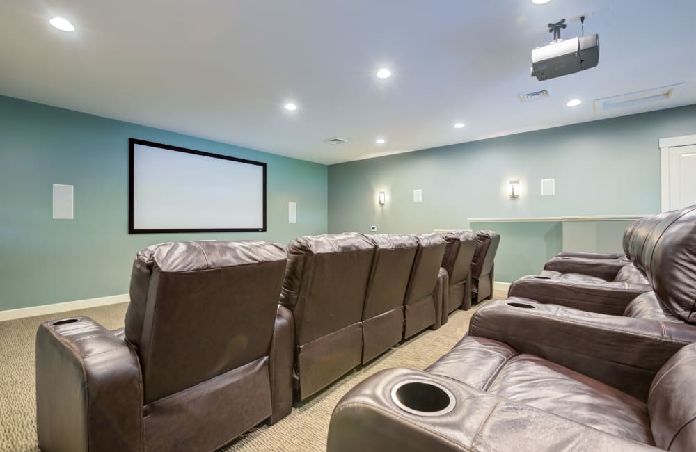 A nice theater for residents to enjoy at Preserve at Autumn Ridge in Watertown, New York.