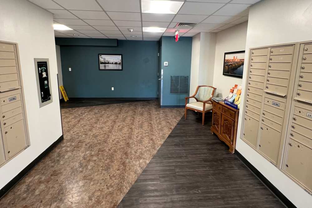 Community mailbox center at 275 Chestnut Supportive Housing in Springfield, Massachusetts
