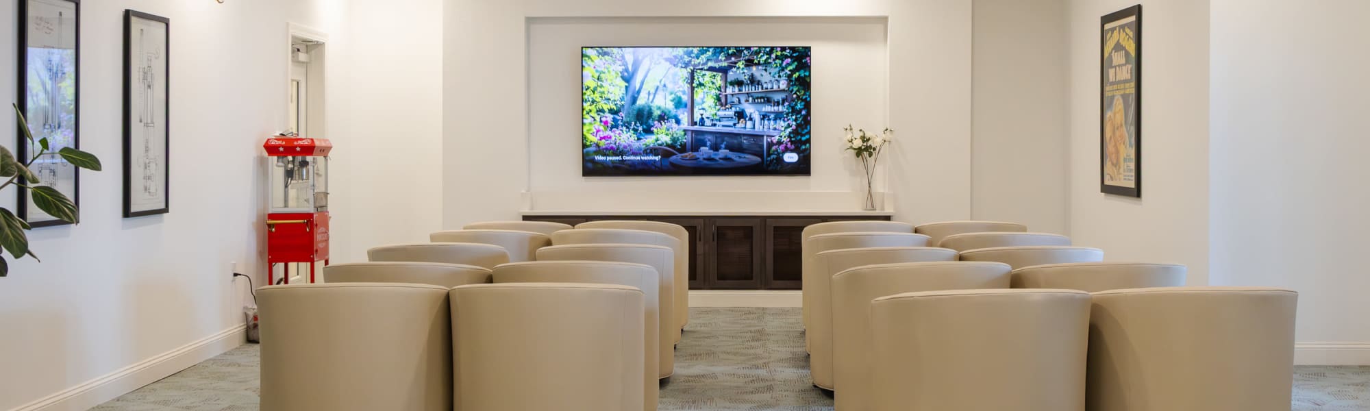 Entertainment center at The Blake at St. Johns in St. Johns, Florida