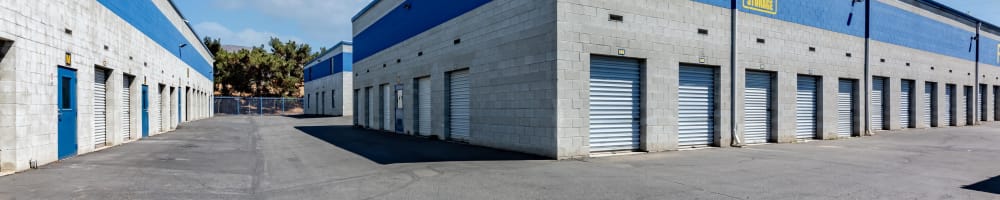 Outdoor storage units at Nova Storage in Sylmar, California