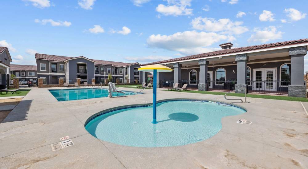 Swimming pool with spa at District At Pellicano in El Paso, Texas