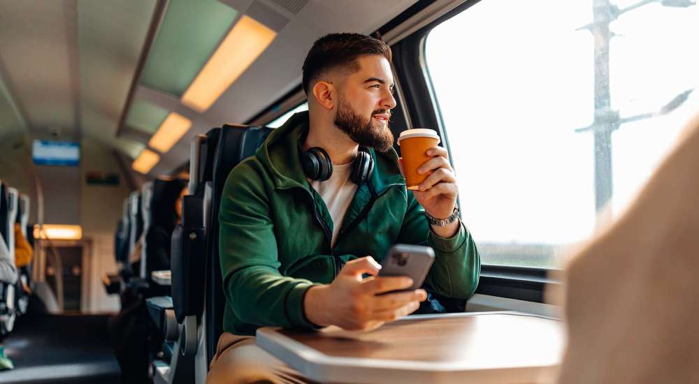 Resident travelling in public transport near Osprey Place Apartments in North Charleston, South Carolina