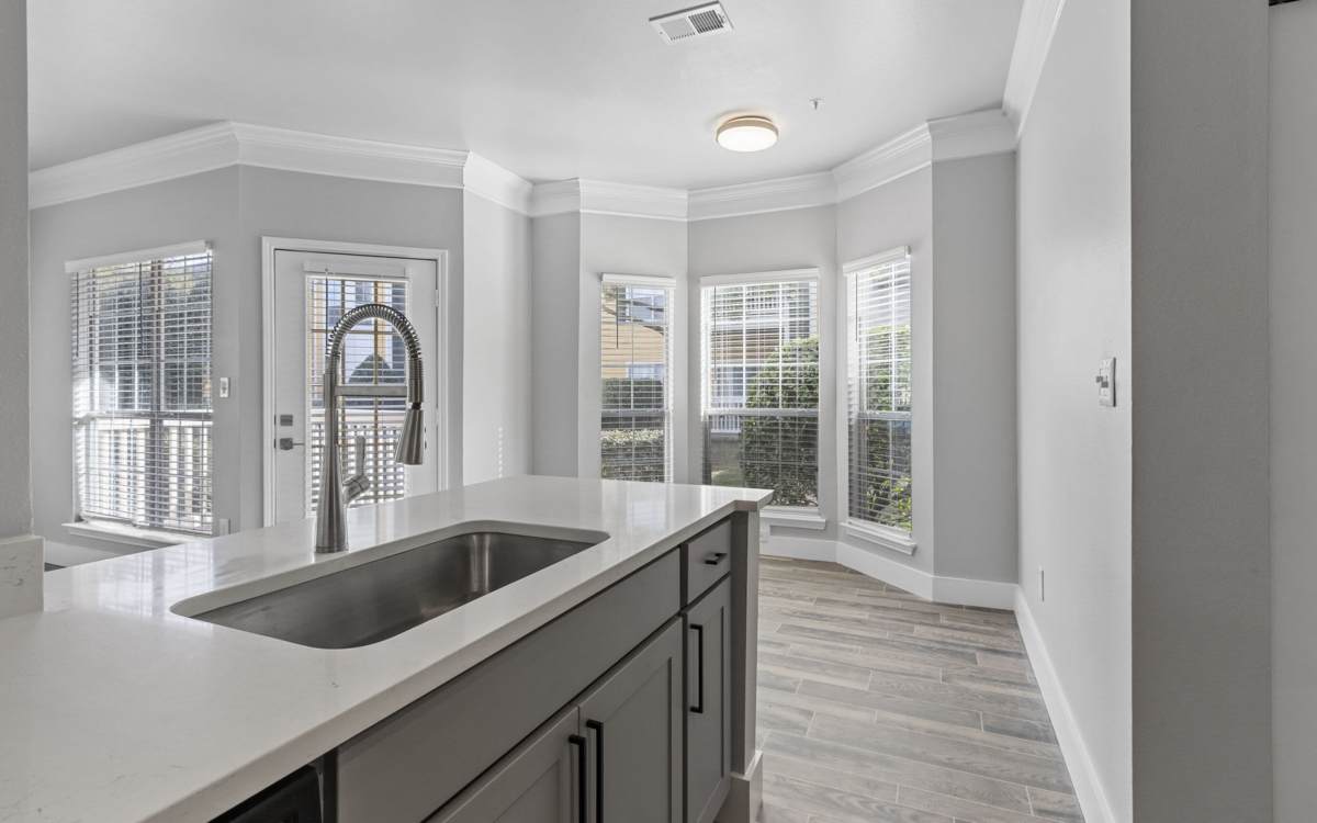 Open kitchen with living room access at Solano at Chapel Hill in Chapel Hill, North Carolina