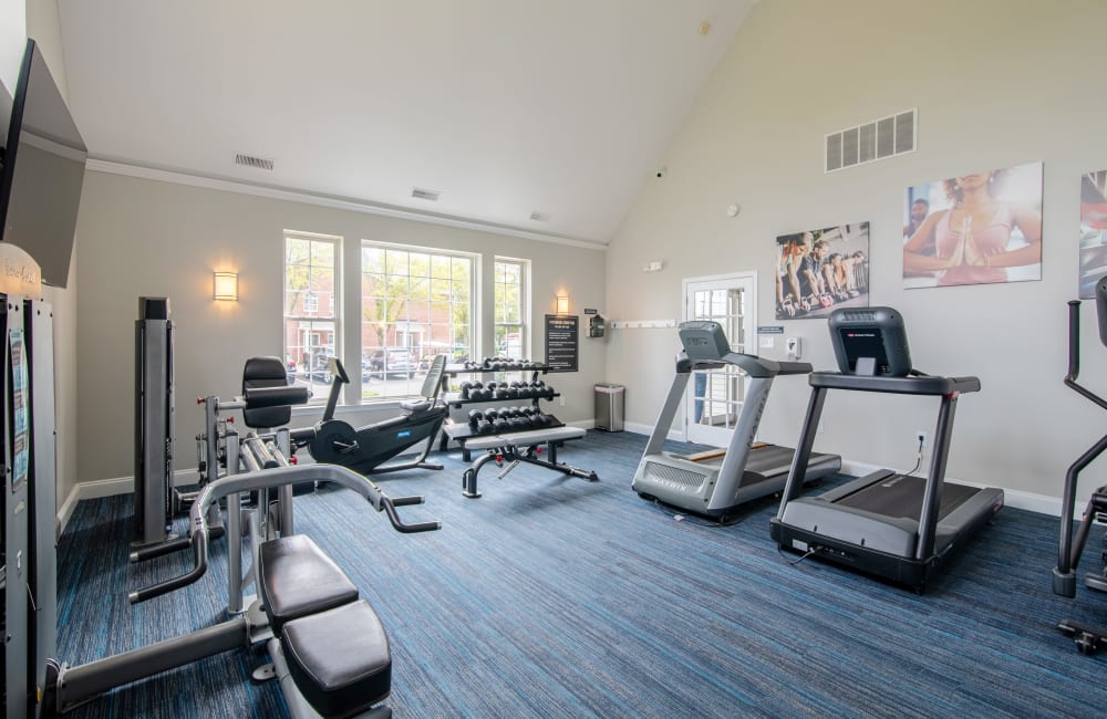 Fitness center at Abrams Run Apartment Homes in King of Prussia, PA