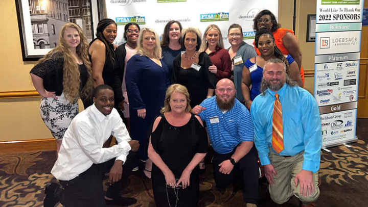 Organization members posing together