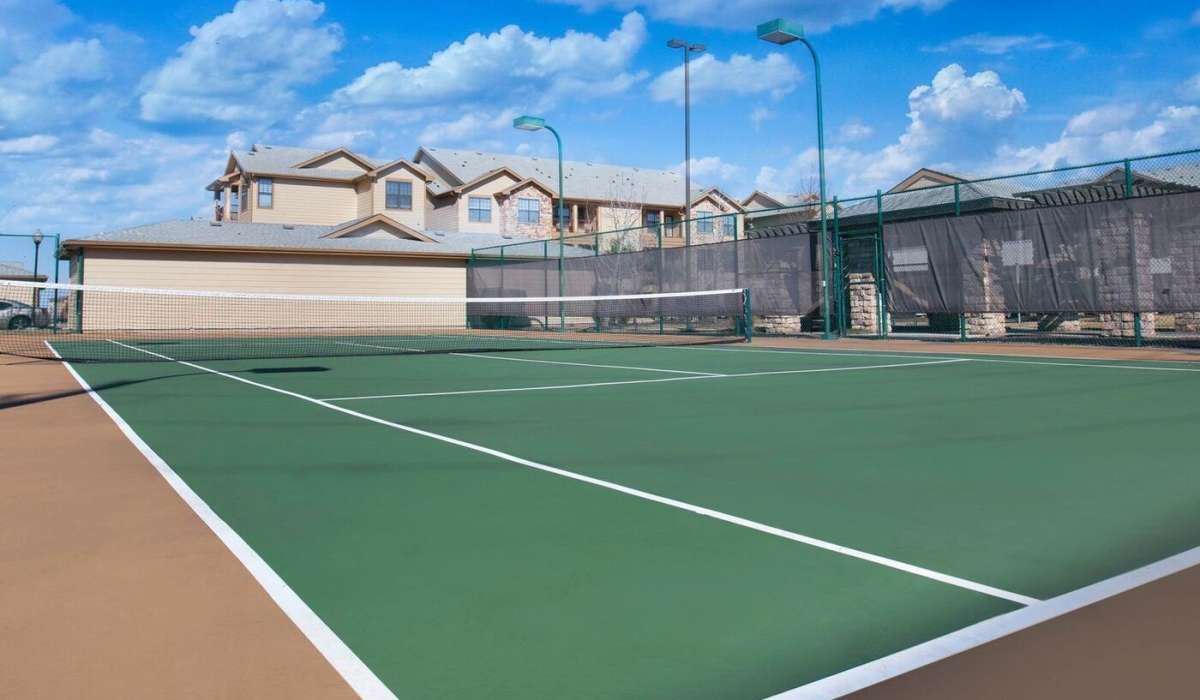Tennis court at Cobblestone Park in Manvel, Texas