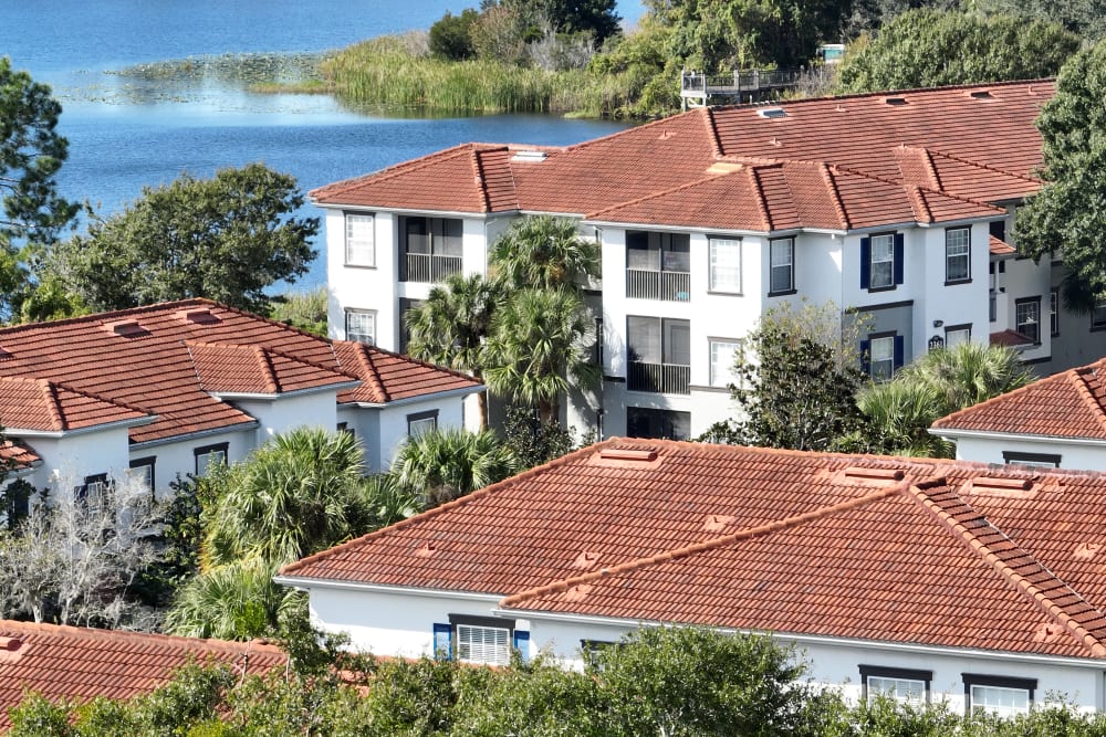 Aerial photo of Harbortown Apartments in Orlando, Florida