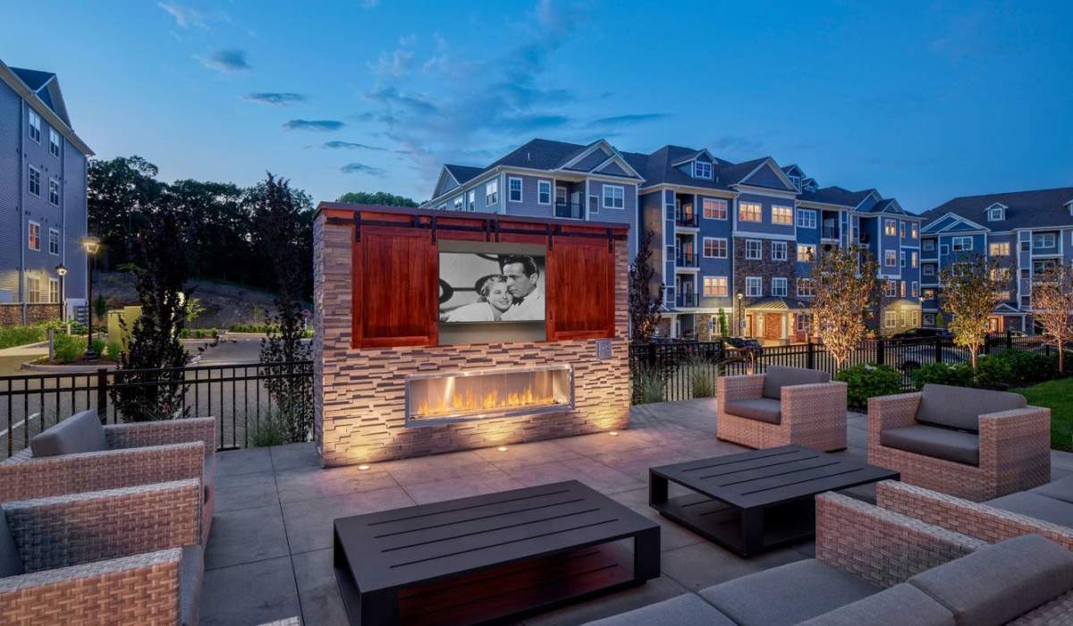 community area at Ten Trumbull in Trumbull, Connecticut 