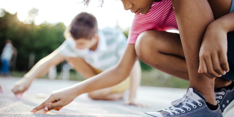 Children playing at a school near Aero Ridge in San Diego, California