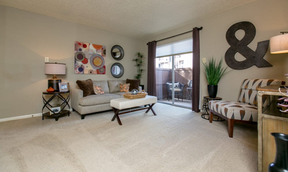 Well-lit bedroom at Walnut Ridge Apartments in Corpus Christi, Texas