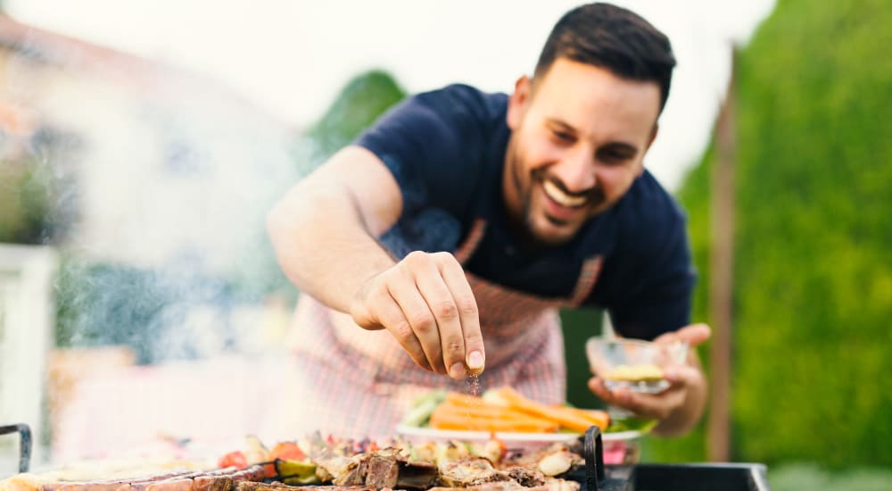 Residents out for a barbeque at The Preston in Spring, Texas