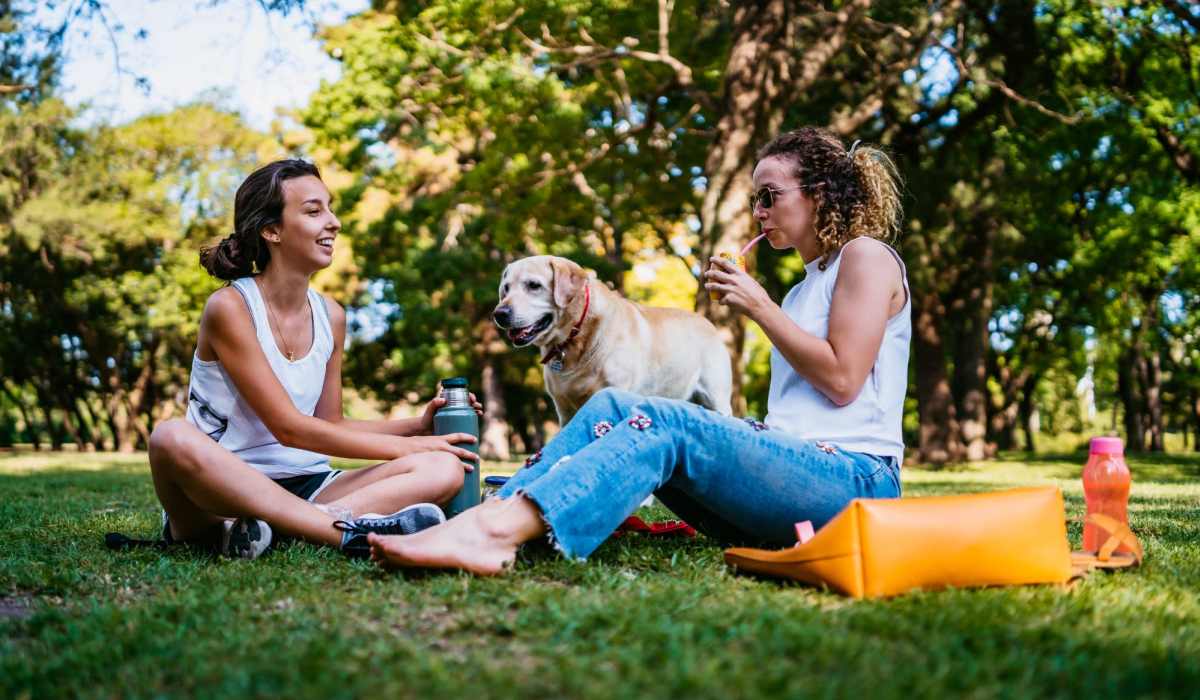 Resident and their pet at The Drake at St. Pete in Saint Petersburg, Florida