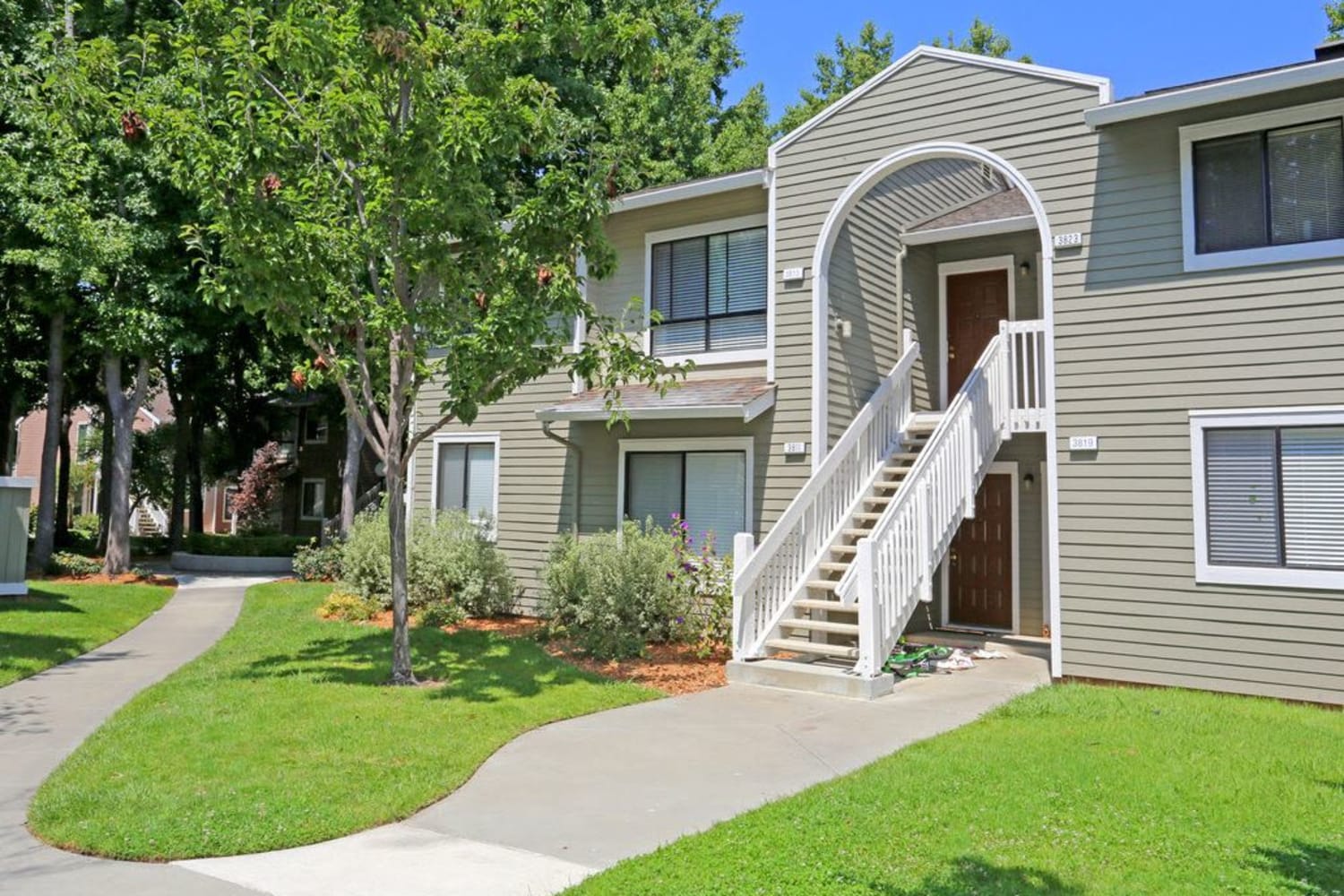 Walking path at Amber Court in Fremont, California