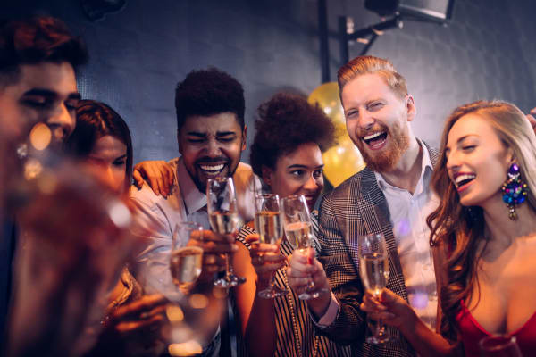 Residents out having drinks at a popping night club near Ascend at Kierland in Scottsdale, Arizona