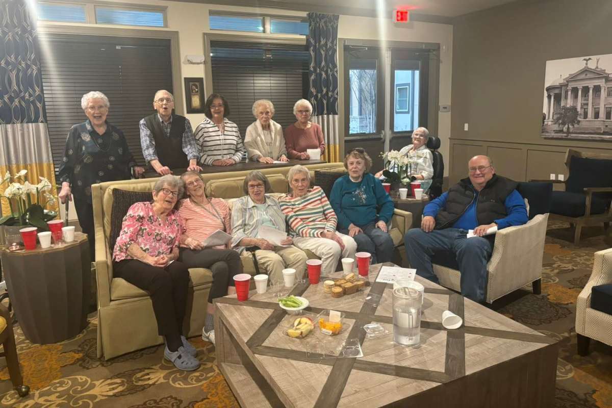 Residents posing together at Watercrest at Kingwood in Kingwood, Texas