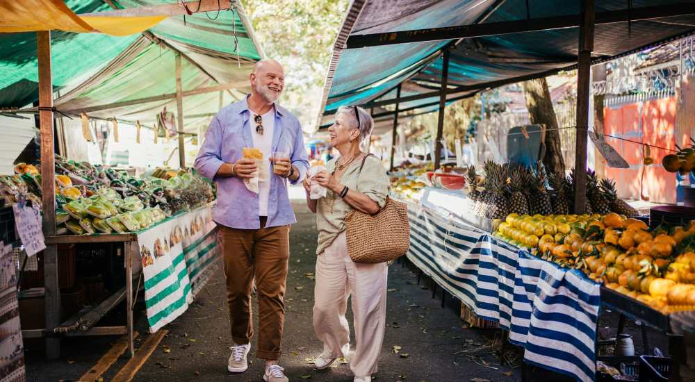 Resident couple in local market near Gateway West in Charlotte, North Carolina
