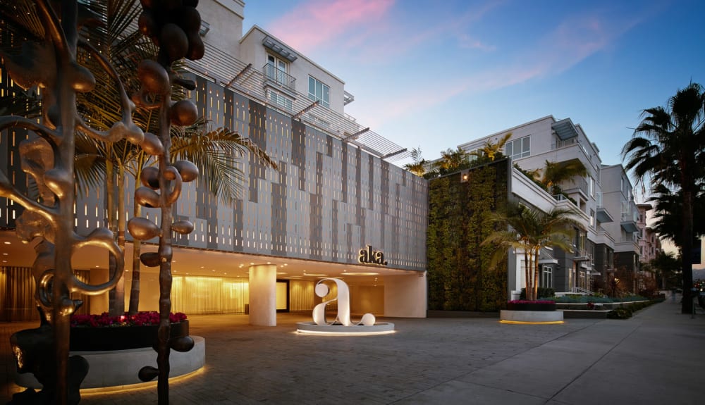 Exterior view of a luxury hotel in Beverly Hills purchased by Electra America in Lake Park, Florida
