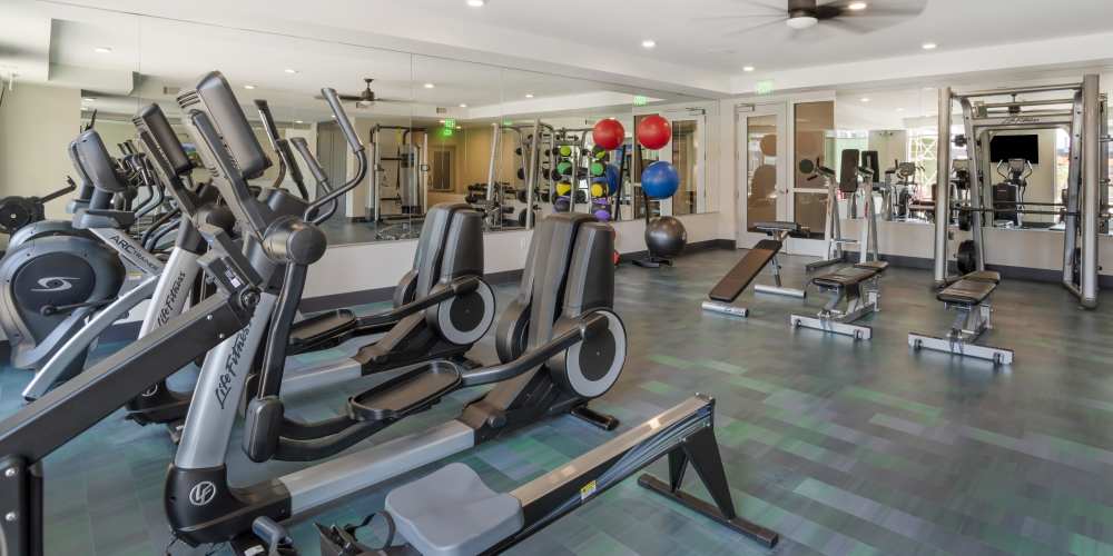 Fitness center at The Oliver in Charlotte, North Carolina