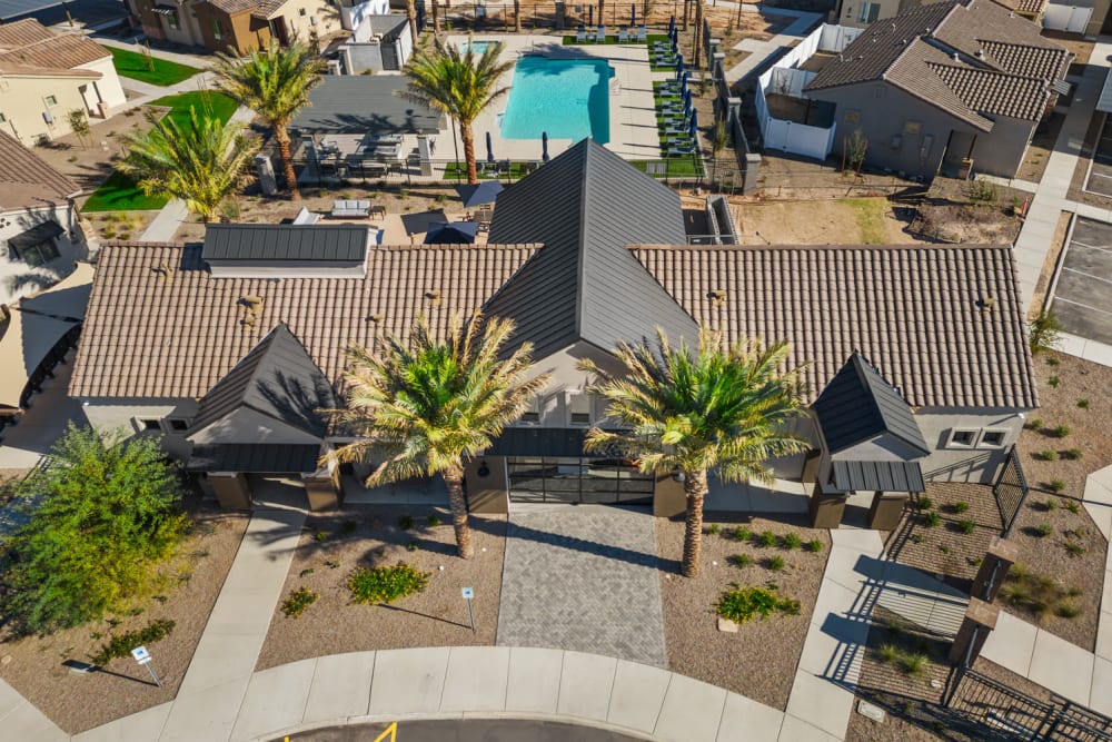 Aerial view of community at EVR Porter in Maricopa, Arizona