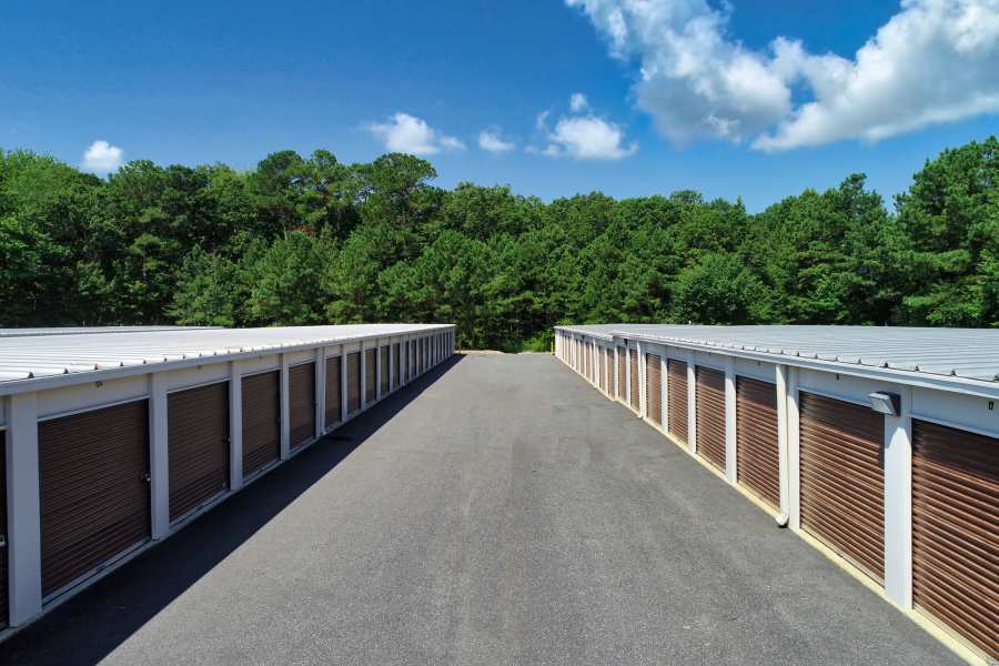 A locked outdoor unit at Ocean City Mini Storage in Ocean City, Maryland