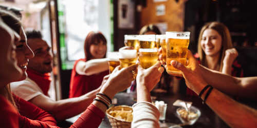 Residents having fun at a local bar near Lexington Green in El Cajon, California
