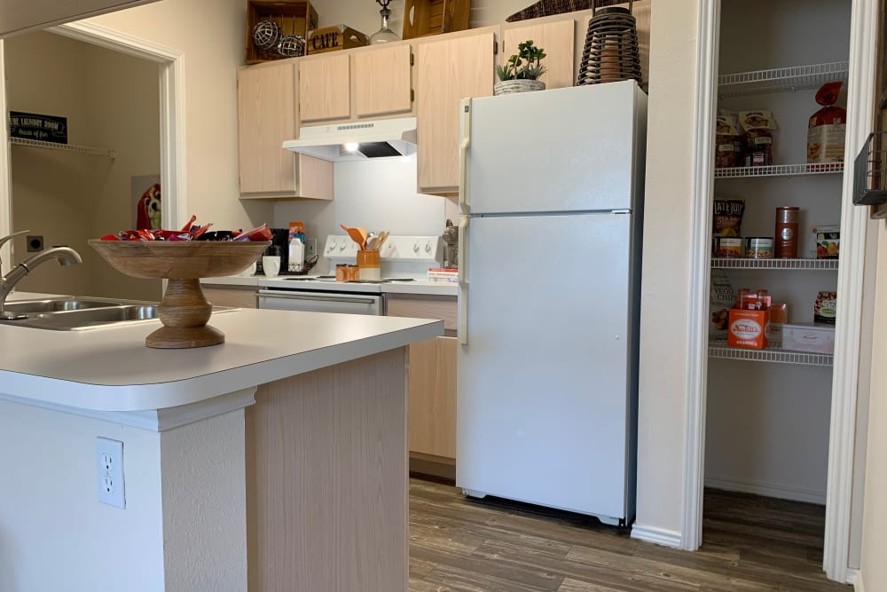 Kitchen with pantry at Prairie Springs in Oklahoma City, Oklahoma