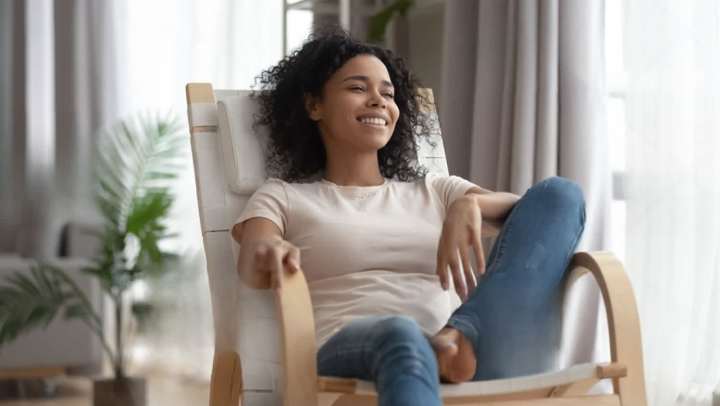 Resident relaxing at Auburn Gate Apartments