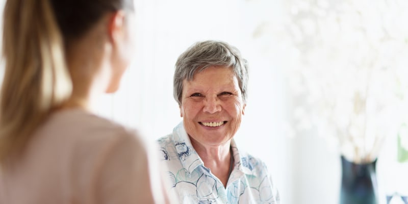 Resident smiling at The Blake at Pensacola in Pensacola, Florida