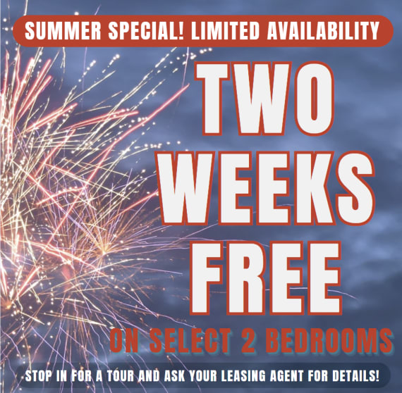 Verlaine on the Parkway Summer Special - TWO WEEKS Free on 2  BEDROOM UNITS ONLY. Limited Availability - Act Fast! **Discount applies after first full months rent.