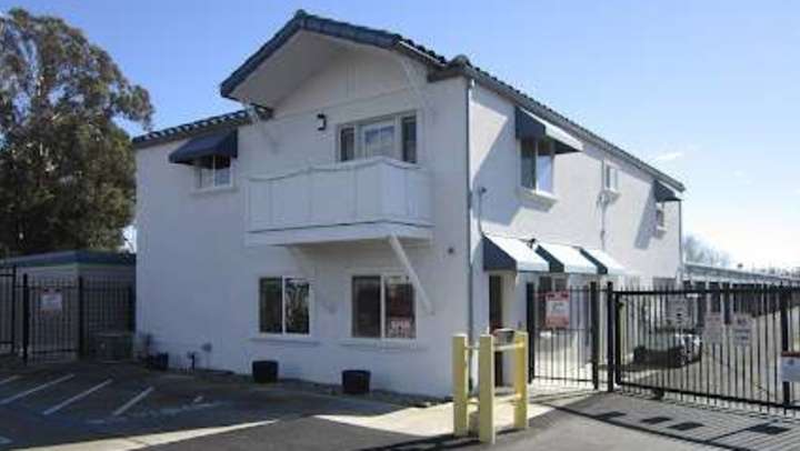 Entrance to a self storage facility