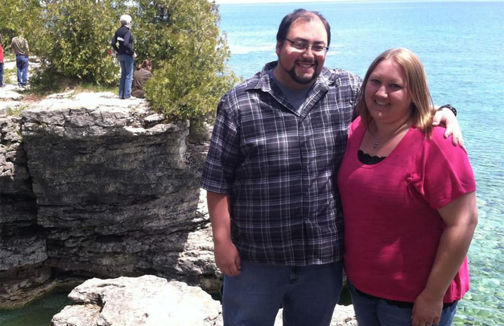 Stephanie from Touchmark on West Prospect in Appleton, Wisconsin at Cave Point County Park for a picnic on the shores of Lake Michigan.